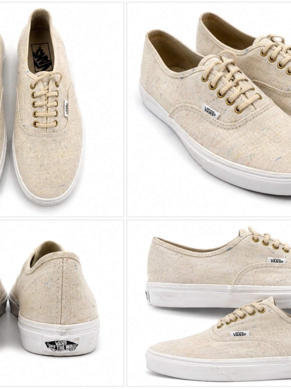 Vans Women’s Beige Canvas Low-Top Sneakers